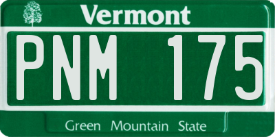 VT license plate PNM175