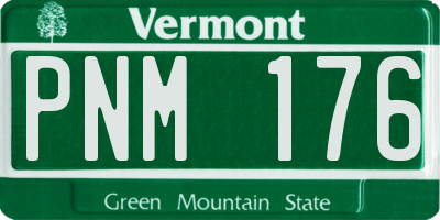 VT license plate PNM176