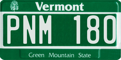 VT license plate PNM180