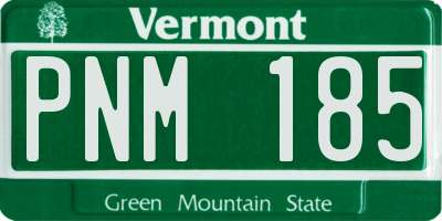 VT license plate PNM185