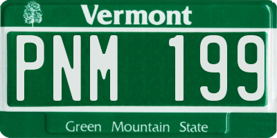 VT license plate PNM199