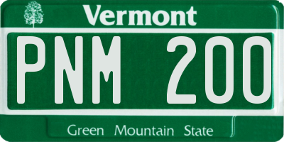 VT license plate PNM200