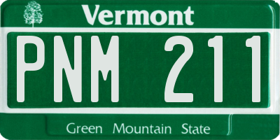 VT license plate PNM211