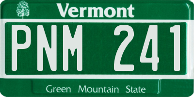 VT license plate PNM241