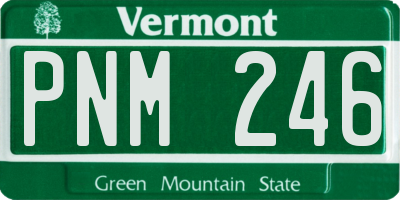 VT license plate PNM246