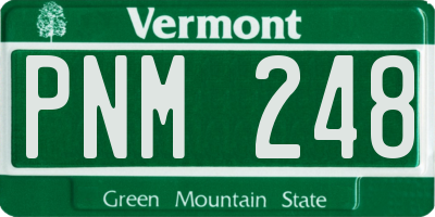 VT license plate PNM248