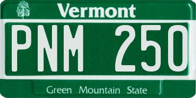 VT license plate PNM250