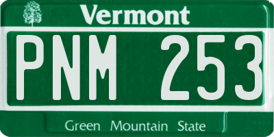 VT license plate PNM253