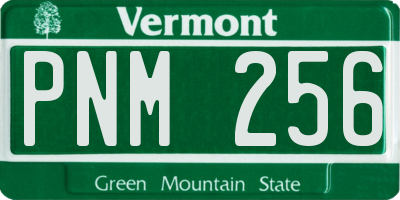 VT license plate PNM256