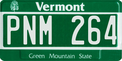 VT license plate PNM264
