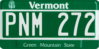 VT license plate PNM272