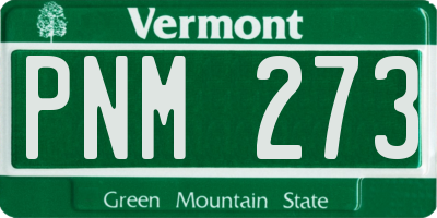 VT license plate PNM273