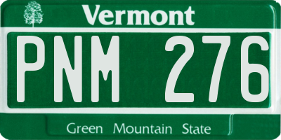 VT license plate PNM276