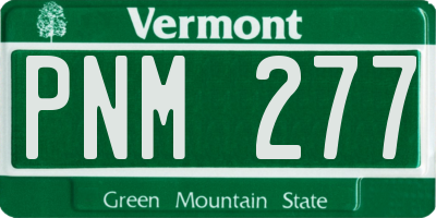 VT license plate PNM277