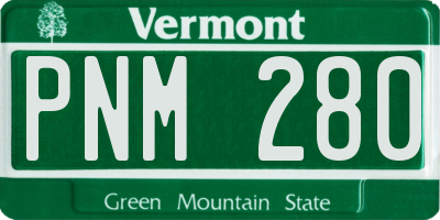 VT license plate PNM280
