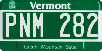 VT license plate PNM282