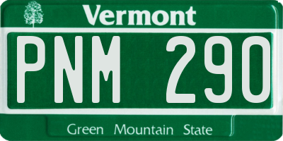 VT license plate PNM290