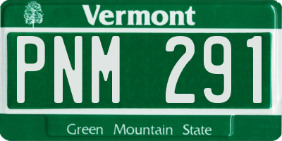 VT license plate PNM291