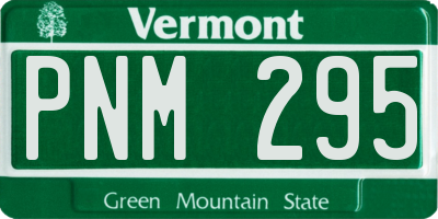 VT license plate PNM295