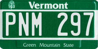 VT license plate PNM297