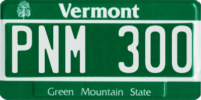 VT license plate PNM300