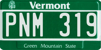 VT license plate PNM319
