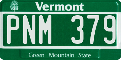 VT license plate PNM379