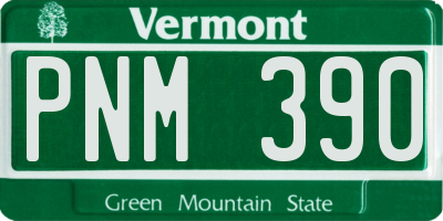 VT license plate PNM390