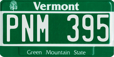 VT license plate PNM395