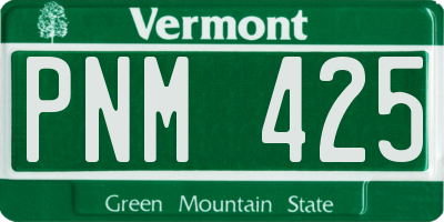 VT license plate PNM425