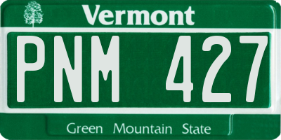 VT license plate PNM427