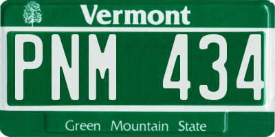 VT license plate PNM434