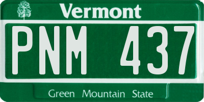 VT license plate PNM437