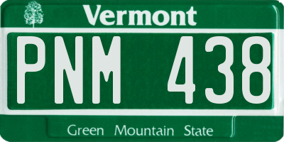 VT license plate PNM438