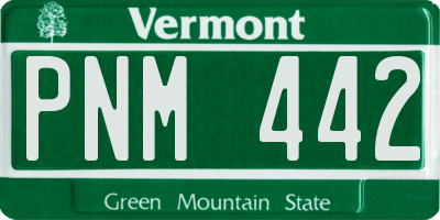 VT license plate PNM442