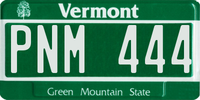VT license plate PNM444