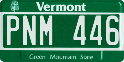 VT license plate PNM446
