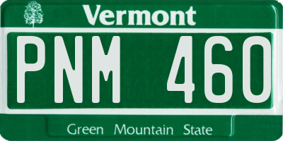 VT license plate PNM460