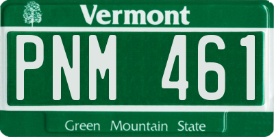 VT license plate PNM461