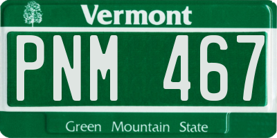 VT license plate PNM467