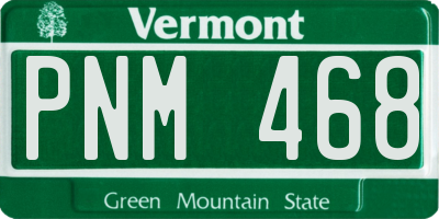 VT license plate PNM468