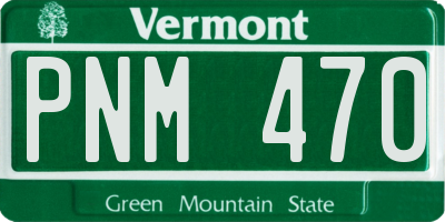 VT license plate PNM470