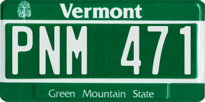 VT license plate PNM471