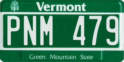 VT license plate PNM479