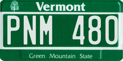 VT license plate PNM480