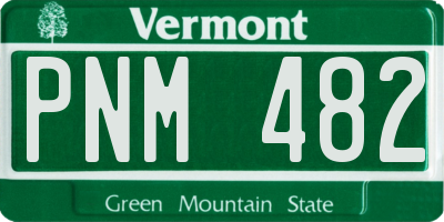 VT license plate PNM482
