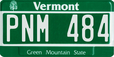 VT license plate PNM484