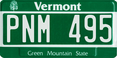 VT license plate PNM495
