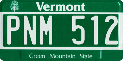 VT license plate PNM512
