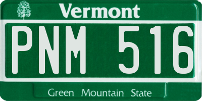 VT license plate PNM516